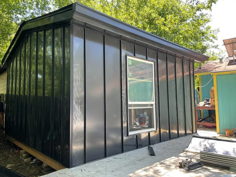 Black standing seam metal wall panels for Metal Roof Installation in Pittsburg